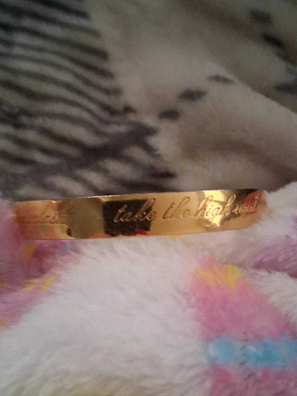 kate spade Gold Tone Engraved Bangle Bracelet - Picture 1 of 6